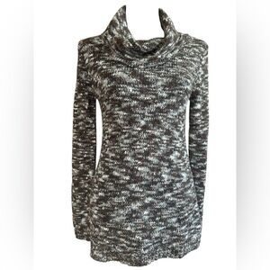 Carducci Gray White Marled Knit Cowl Neck Long Sleeve Sweater Size Small